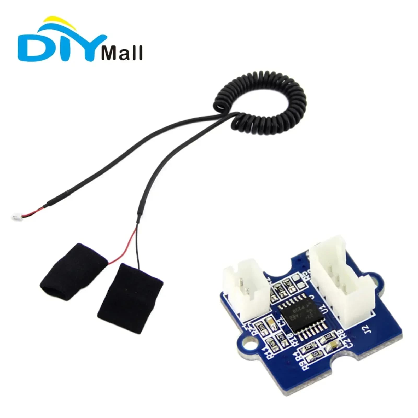 Modulo Sensore GSR (Skin Response) Galvanico per Rilevamento della Conduttanza Cutanea con Cinghie per Dita 5V 3.3V per Progetti Fai-da-te Arduino