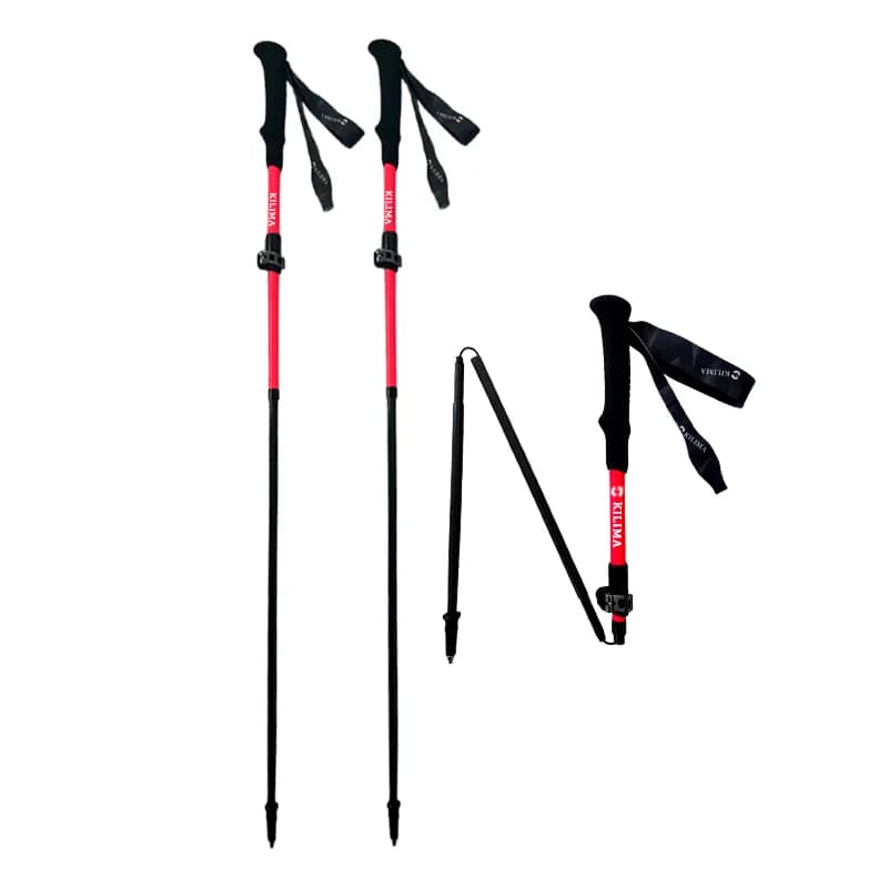 KILIMA Elegant folding carbon fiber trekking stick and aluminum alloy, lightweight and high strength