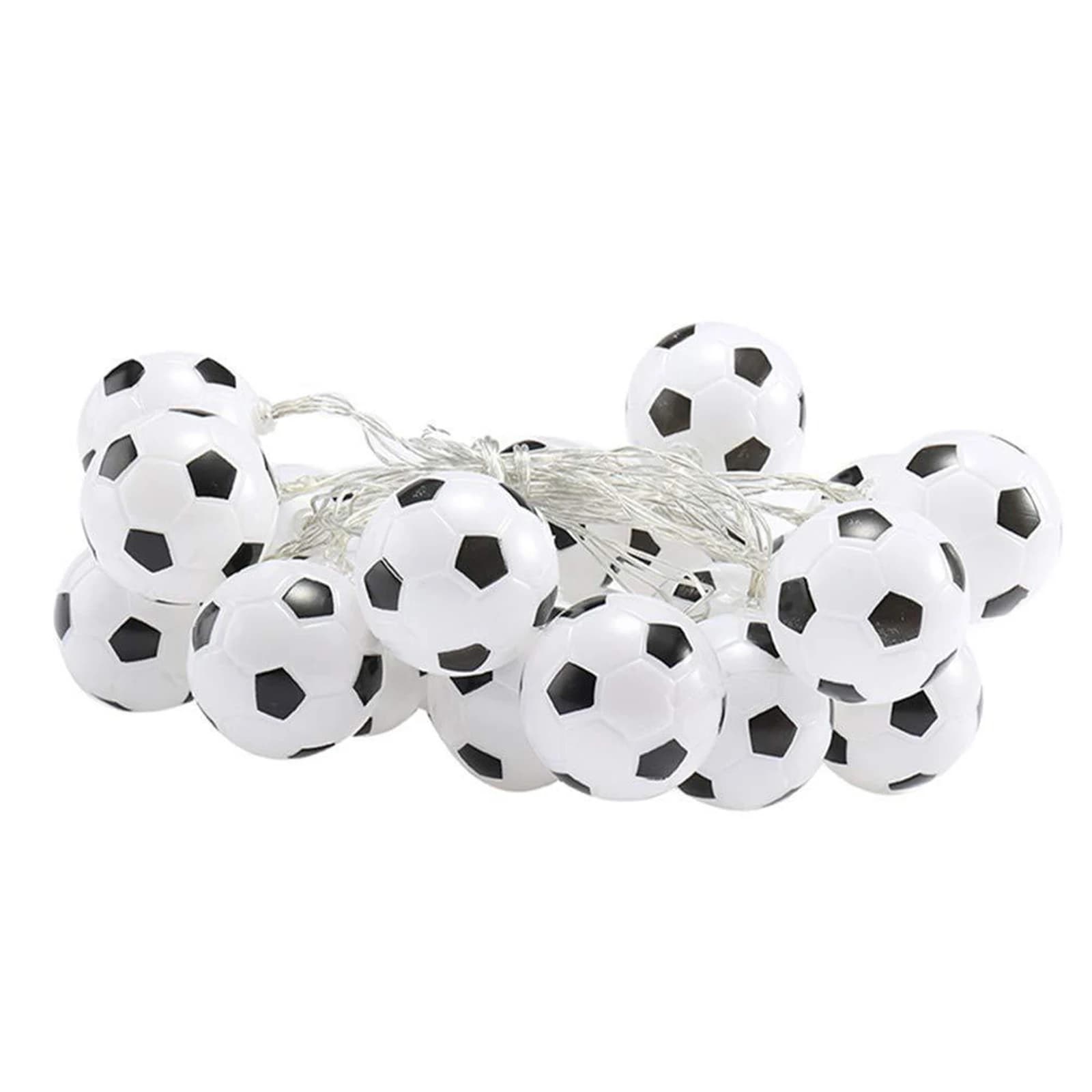 20 LED Football String Lights Indoor Football Outdoor Fairy Lights Garden Accessories Soccer Shaped Rope Lamp Football Home