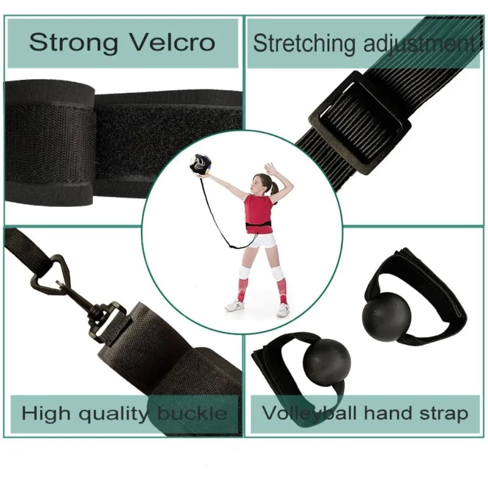 Elasticità Kit da allenamento per pallavolo regolabile Migliora le abilità di gocciolamento Allenatore di punte per pallavolo Creatività Aiuto per l'allenamento del calcio