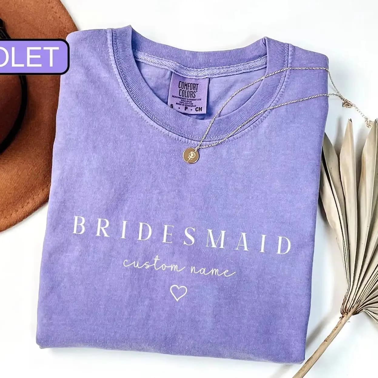 Maglietta Personalizzata con Nome per Damigelle, T-shirt Elegante a Maniche Corte per Addio al Nubilato, Outfit Coordinato Team Bride