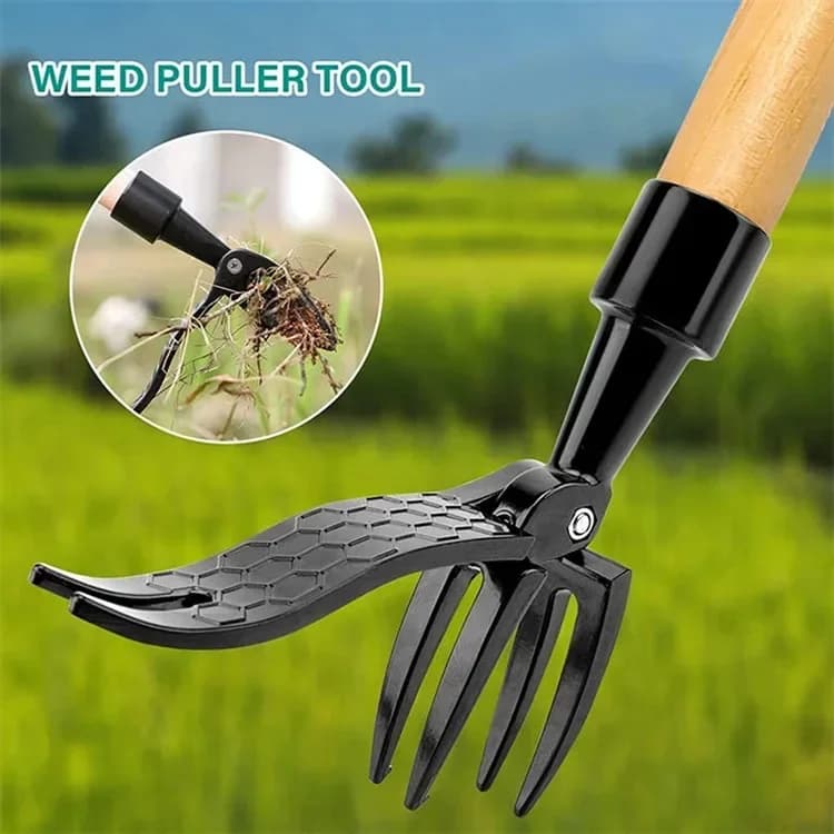 Stand Up Weed Puller Tool con fori per viti Testa da diserbo portatile Sostituzione Giardinaggio Scavo Accessorio per rimozione sarchiatore
