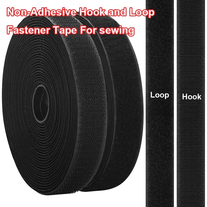 5 metri/paia nastro di fissaggio in nylon nero bianco senza colla nastro non adesivo con gancio e anello per cucito fai da te accessori nastro magico