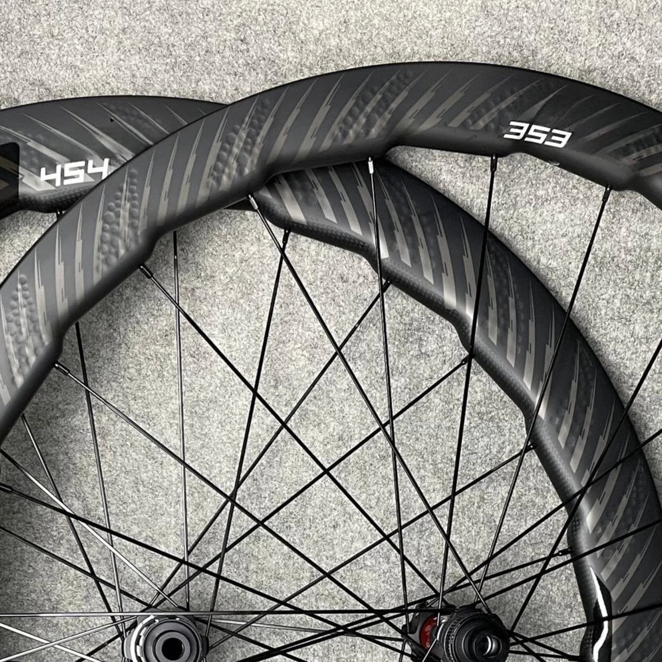 Ruote per Bici da Strada in Carbonio 700c 353/454, Set Ruote con Freno a Disco, Mozzo Ceramico DT350/DT240/DT180, Clincher Tubeless, Spedizione DPD