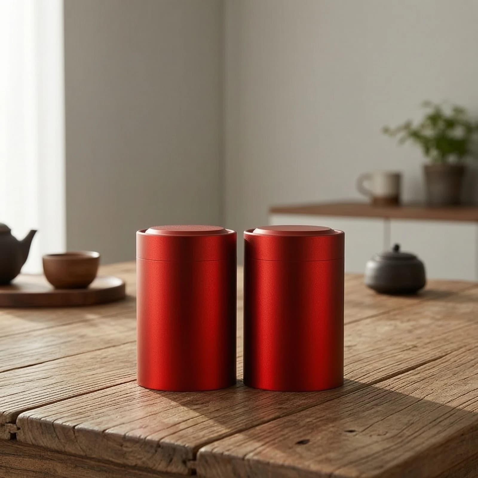 2 Pieces Aluminum Jar with Screw Lid Travel-Friendly Small Storage Jar with Lid Coffee Bean Canister Sturdy Tea Tin Rust Proof