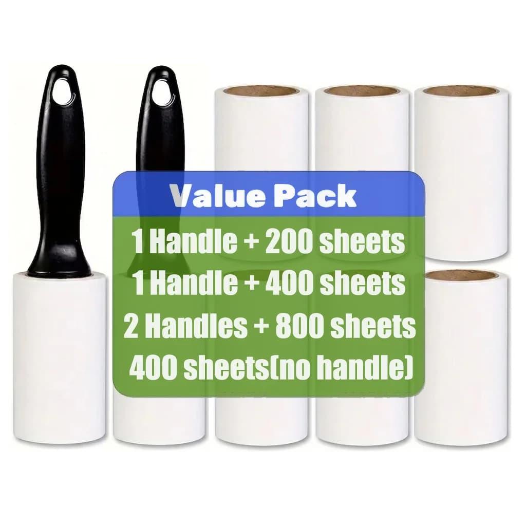 800/400/200 Sheets Lint Roller, Pet Hair Remover Roller, Lint Roller Refills, Tearable Sticky Lint Roller, Lint Rollers for Pet