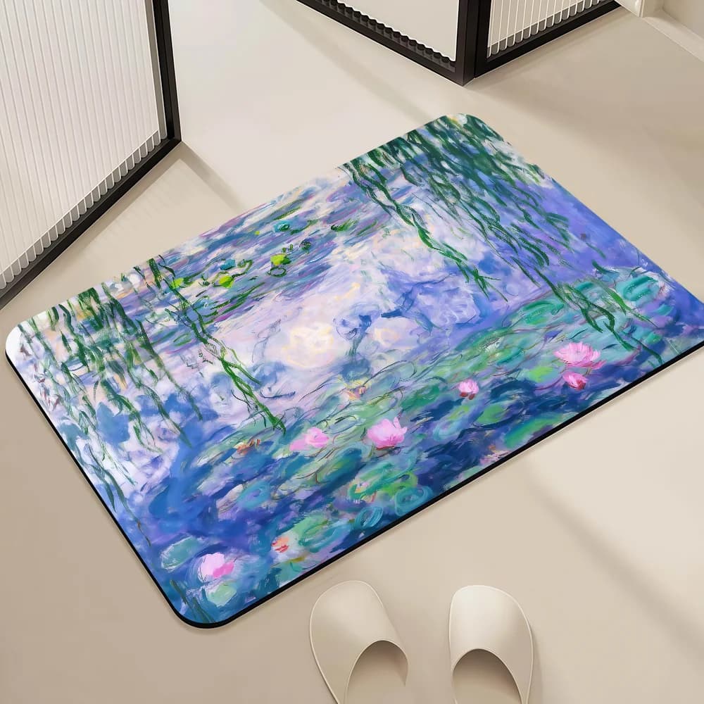 Claude Door Sunrise Mat Monet Comodino Ingresso Bagno Decorazione del pavimento Corridoio Porta Impressione Tappetino Tappeto Soggiorno Art Room Balcone