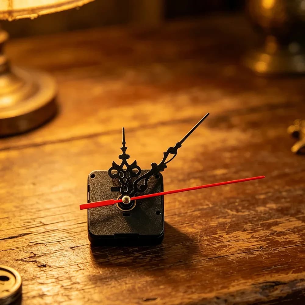 Kit di Sostituzione Movimento Orologio al Quarzo Silenzioso per Riparazione Orologi da Parete, Albero da 12mm con Lancette Ore, Minuti e Secondi