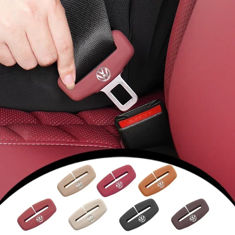 Protezione in silicone antigraffio per fibbia della cintura di sicurezza auto per VW Scirocco Jetta Beetle Golf Polo Tiguan Sharan Touran
