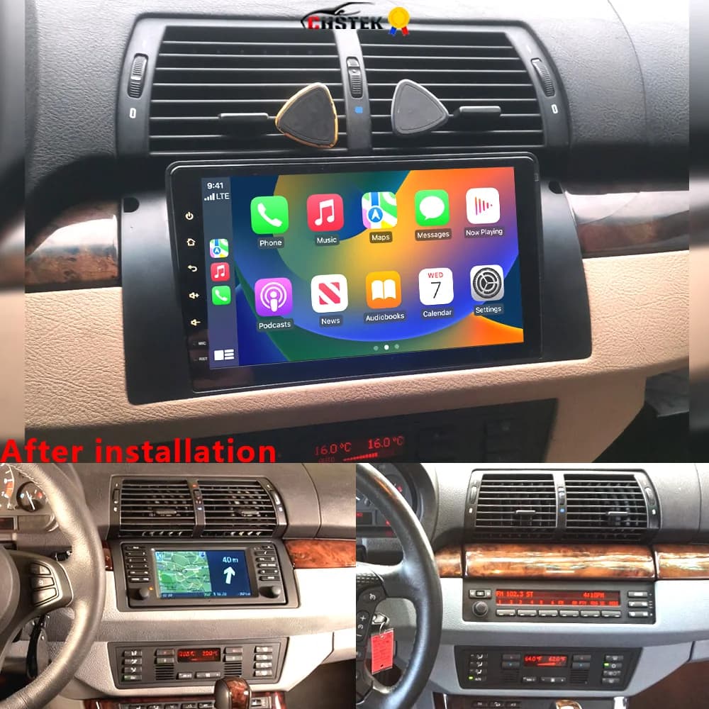 CHSTEK Android 13 Per BMW Serie 5 E39 X5 E53 M5 Autoradio 1995-2007 Carplay Lettore Multimediale GPS Navi WIFI 4G Bluetooth Stereo