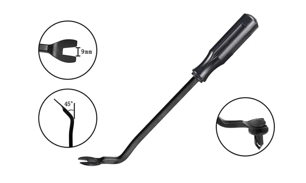 Kit di 5 strumenti per la rimozione di finiture auto, kit di attrezzi in plastica anti-graffio - Set per la rimozione di clip e fissaggi del pannello interno della portiera per veicoli