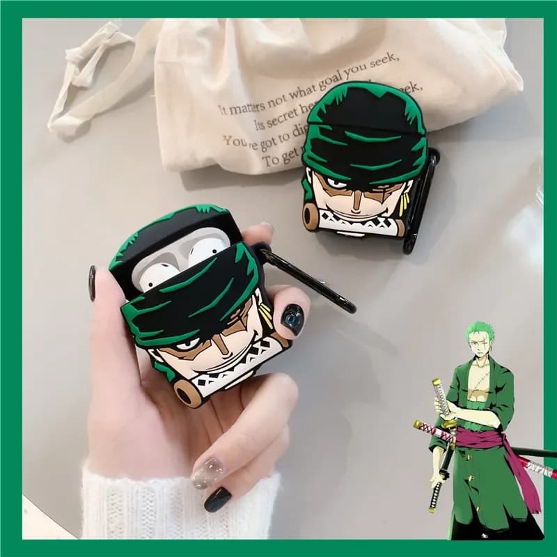 One Piece Zoro For Airpods Pro Case,Soft Silicone Anime Earphone Cover For Airpods 3 2 1 Case Cover Funda Kids