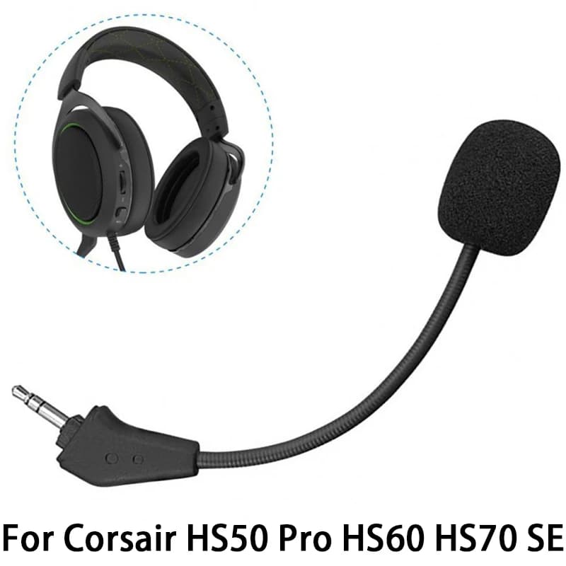 Microfono a collo di cigno da 3,5 mm di ricambio per cuffie da gioco Corsair HS50 Pro HS60 HS70 SE