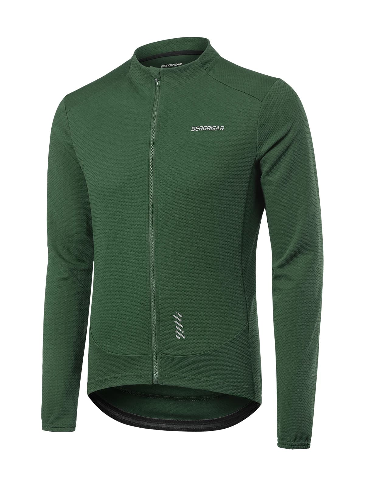 Maglia da ciclismo a maniche lunghe da uomo BERGRISAR Maglia da ciclismo per bici da strada primavera autunno Maglia da montagna MTB