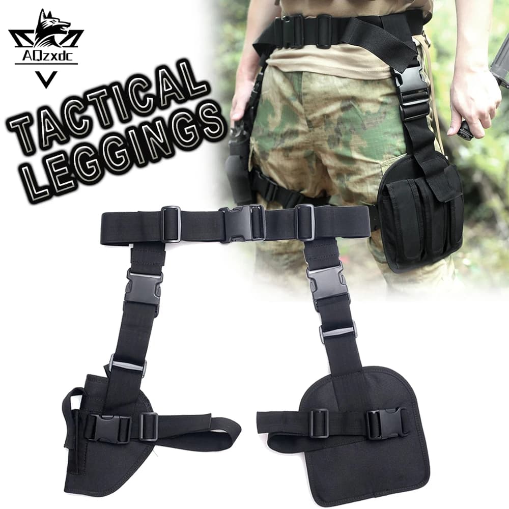 Three Piece Tactical Set: Multifunction Tool Bag and Combination of Fodero da Gamba with Fondina Tornado a Tre Scomparti per Caccia