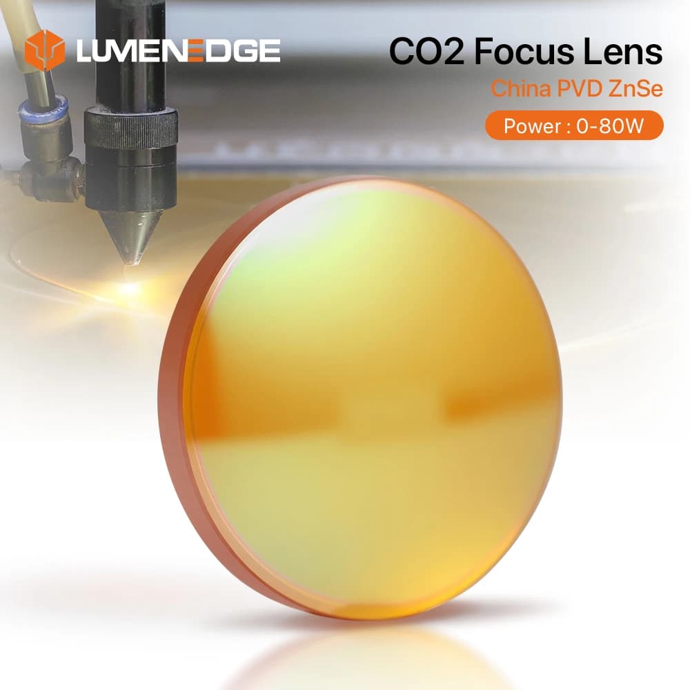 LUMENEDGE Cina PVD ZnSe CO2 Lente di messa a fuoco laser Dia.12 18 19 20mm FL38.1 50.8 63.5 76.2 101.6 per macchina da taglio per incisione laser