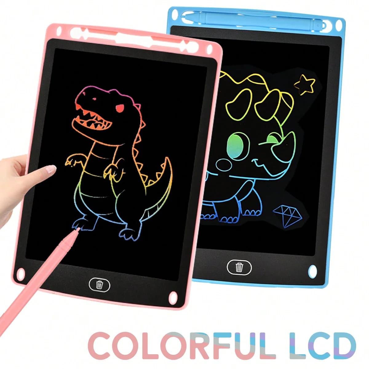 Tavoletta da scrittura LCD per bambini tavoletta da disegno colorata Doodle Board con funzione di blocco cancellabile riutilizzabile blocco da scrittura giocattoli educativi