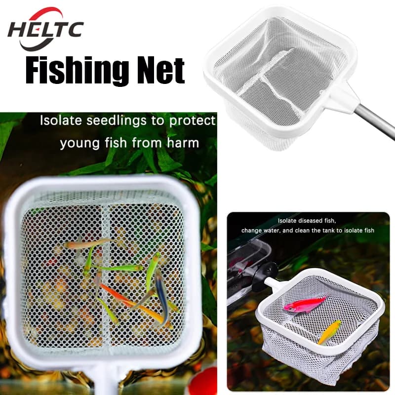 Rete da pesca telescopica a mano in acciaio inossidabile Accessori per acquari per acquari per la cattura di pesci e gamberetti Accessori puliti per acquari