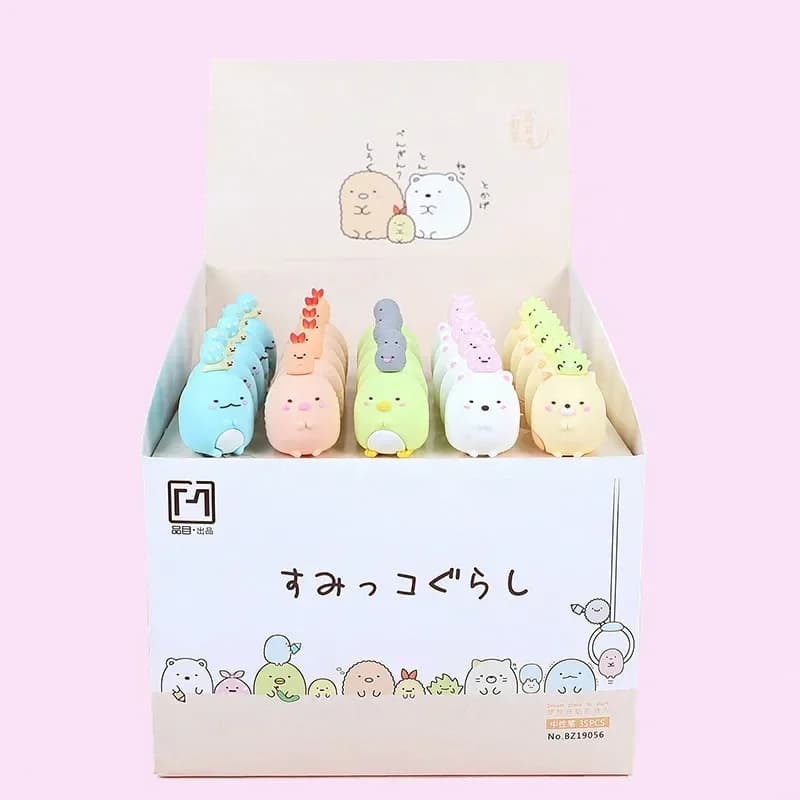 24 pezzi carino super carino nero creativo semplice cartone animato rete rossa penna 0.5mm materiale scolastico kawaii cancelleria penne gel
