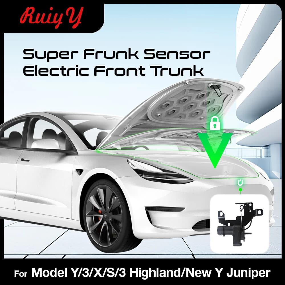 Per Tesla Modello 3 YSX Highland 2025 Aspirazione Elettrica Tronco Anteriore Più Vicino Power Frunk Elettrico Chiusura Morbida Blocco Automatico