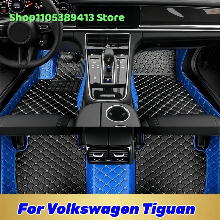 Tappetini Auto in Pelle Personalizzati per Volkswagen Tiguan 2016 2015 2014 2013 2012 2011 2010 Accessori per Auto