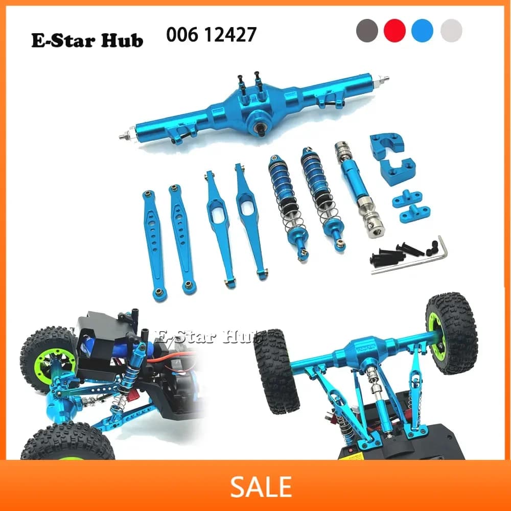Differenziale Asse Posteriore Componenti di Fissaggio Albero Motore Asta Ammortizzatore per WLtoys 1/12 124006 12423 12427 Parti di Aggiornamento In Metallo RC Auto