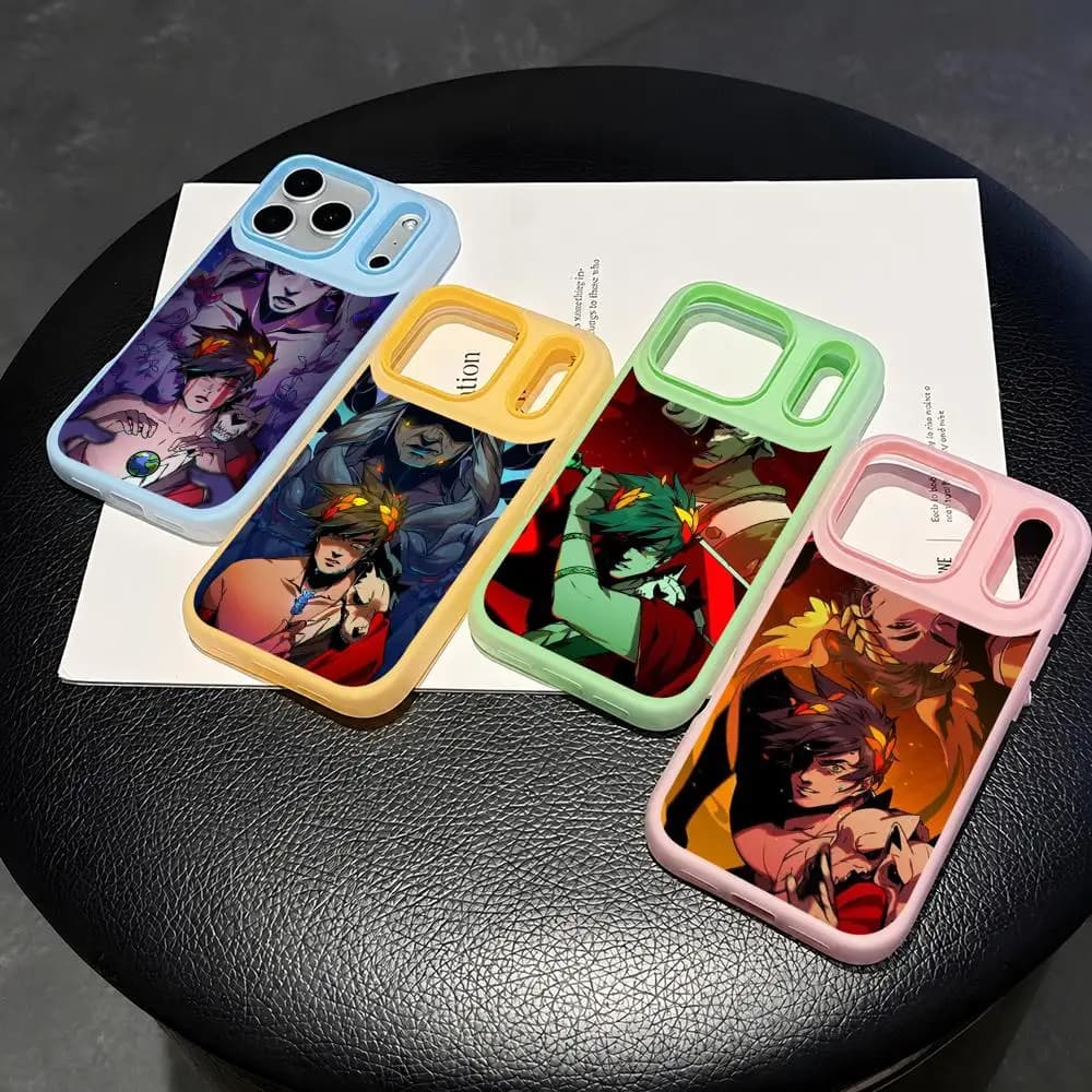 Game Hades II Phone Case 2-in-1 Detachable Clear with Card Holder for iPhone 12-17 Soft Multi-Color