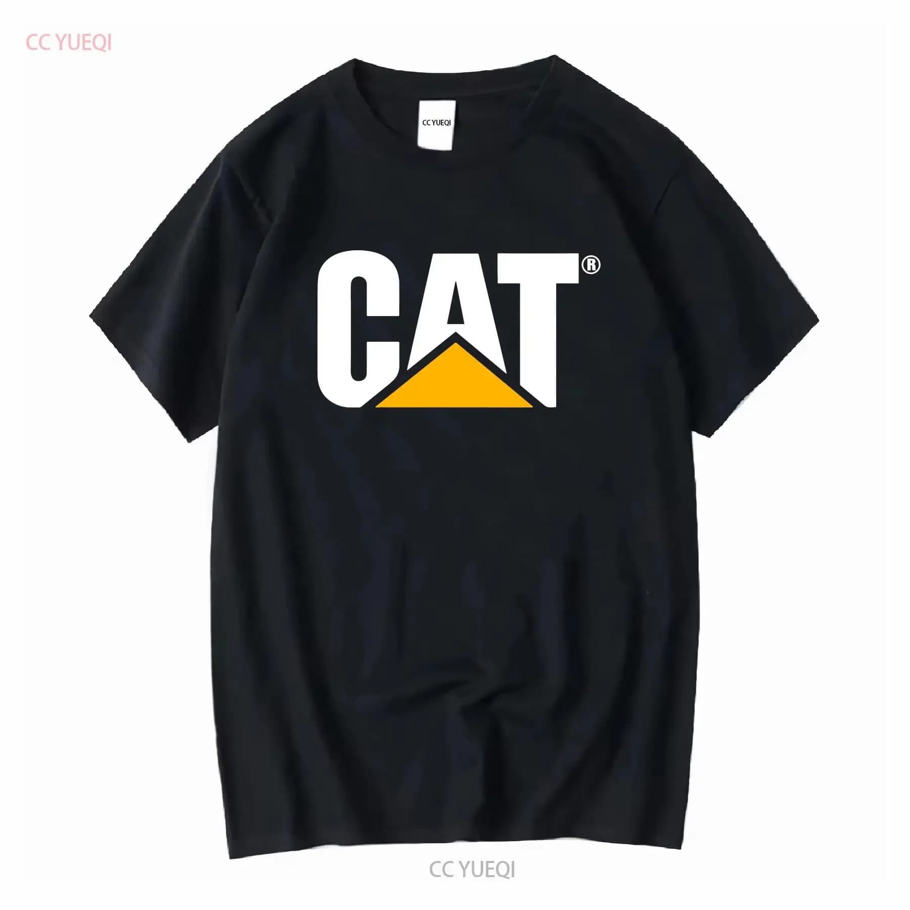 CAT CATERPILLER CONSTRUTTON EQUIPMENT NERO PICCOLA T SHIRT F1413 vintage washed Comodo Top for everyday use Elegant soft
