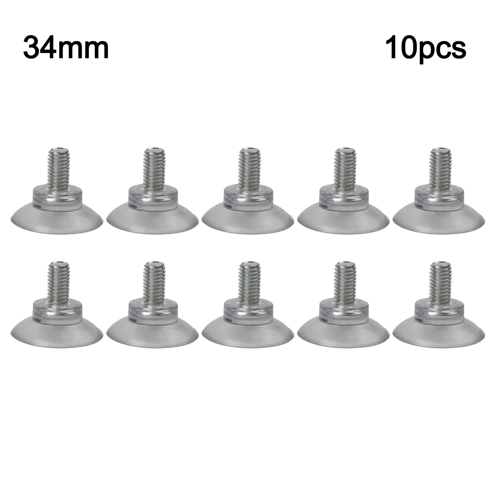 Ganci di aspirazione trasparenti Trasparente Turno 34mm/37mm/50mm M8 Dado Pad Ventose Ventose in gomma di plastica Vite a pollice