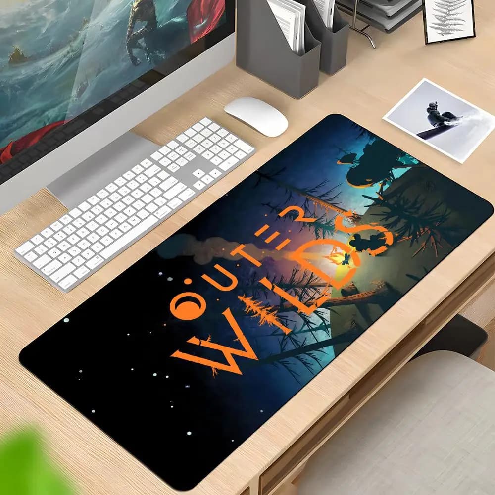 Tappetino per mouse Outer Wilds Tappetino per tastiera antiscivolo in gomma 40x90 cm Tappetino per mouse Accessori da gioco Tappetino per computer da ufficio XXL