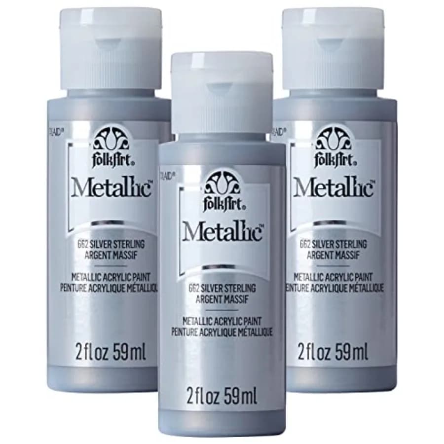 Metallic Acrylic Paint, Pack of 3 2 oz, 662A- (Pack of 3
