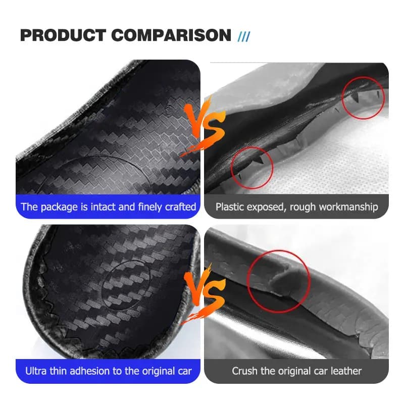 Car Ashtray Carbon Fiber Car Steering Wheel Cover Non-slip Auto Interior Supplies For Volkswagen VW Scirocco Passat Polo B5 B6 B