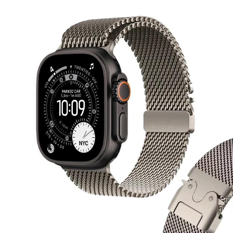 Cinturino ad anello milanese per Apple Watch Ultra 2-3 Band 49mm 45mm 46mm 44mm 42mm 41mm 40mm Bracciale IWatch Series 11 10 9 8 7 6 5 SE