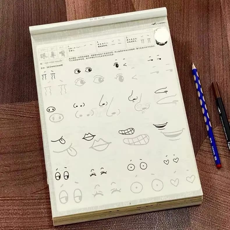 Cartoon Character Tracing Sketch Book 72 Pages People Line Copy Drawing Workbook Kids Beginner Figure Art Practice Book