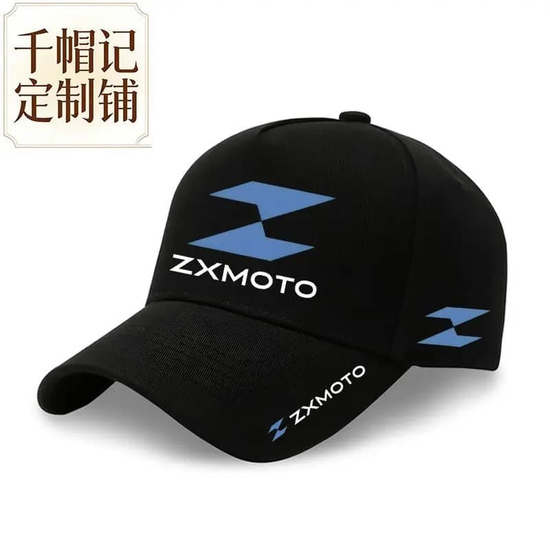 Men's and Women's Casual Versatile Moto Korean Style Baseball Hat with Custom Print Zhang Xue
