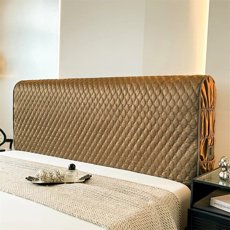 Bed header, plaid, soft, luxury bedspread, headboard, mattress, bedspread with elastic corners, comfort