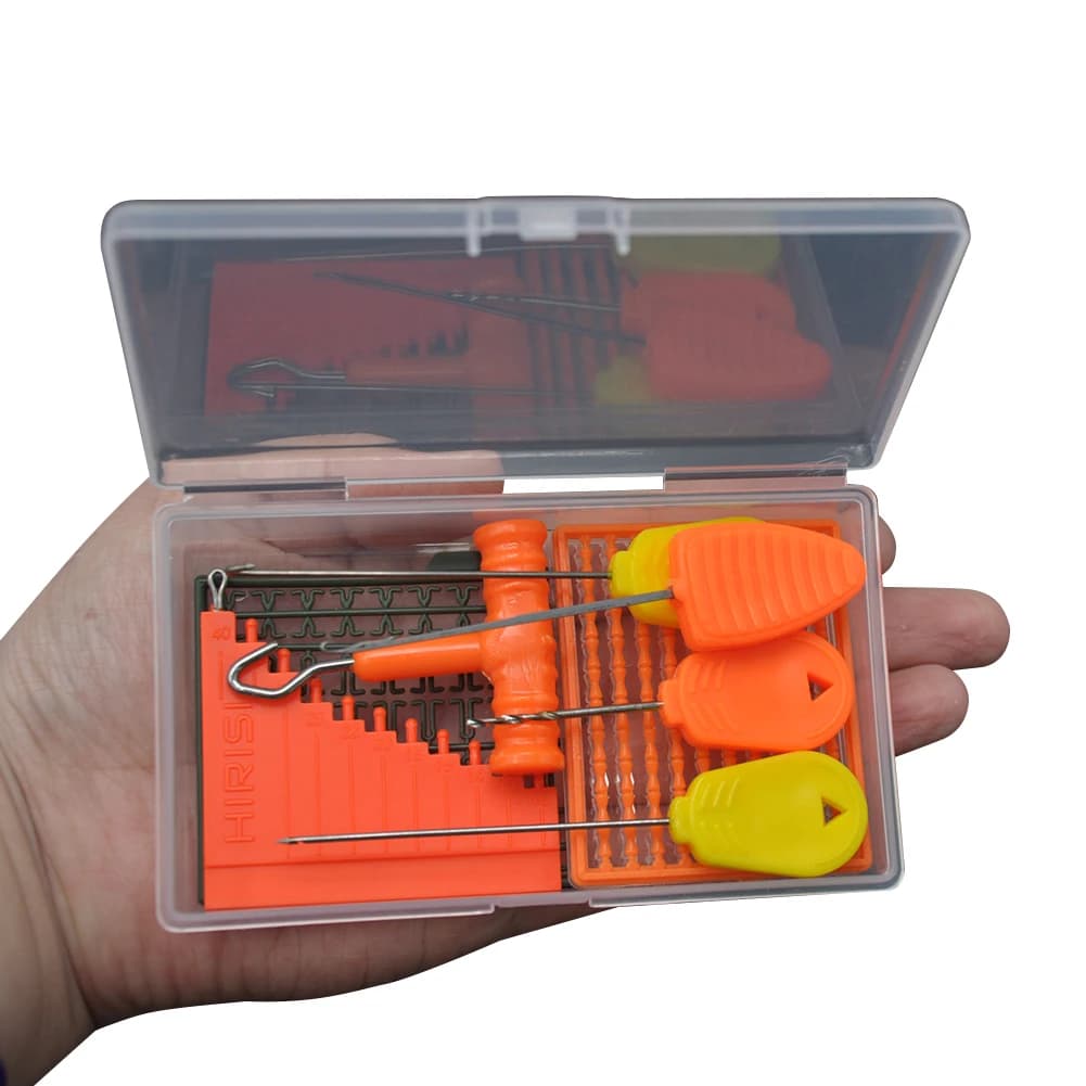 Kit of 9 Needles for Boat Fishing with Box, Set of Tools for Mounting baits, Fishing Accessories Kit