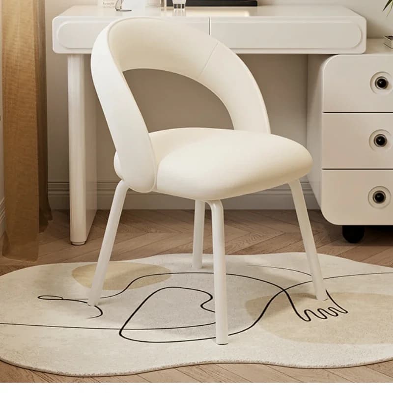 Velvet Rainbow Swivel Chair Ergonomic Makeup Stool with Backrest Pressure-Relief Gaming Seat Luxury Nail Salon Adjustable Chair