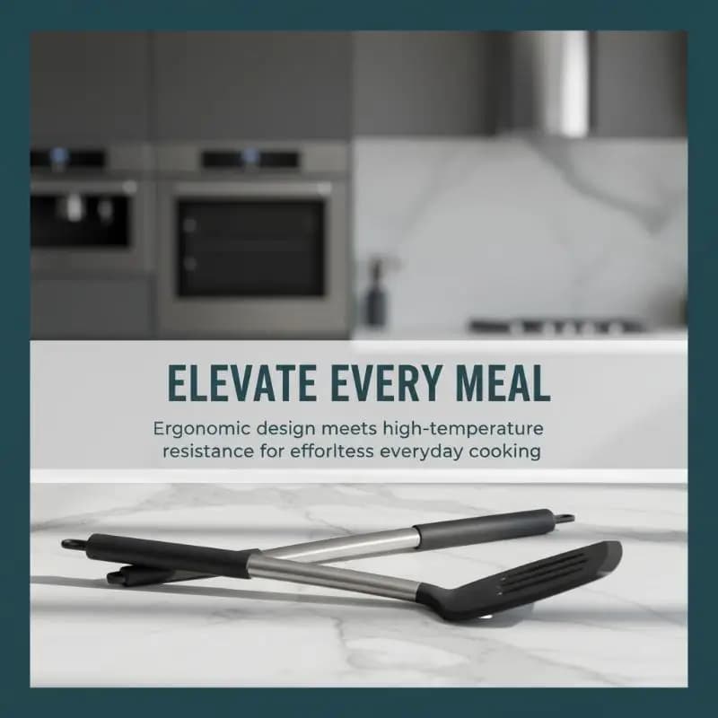 Set di 2 Spatole in Silicone Resistenti al Calore, Antiaderenti, per Bistecche, Utensili da Cucina, Set di Strumenti per Cucinare