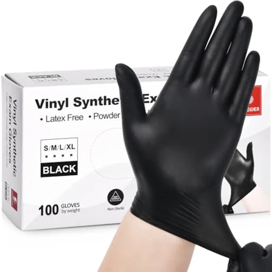 Guanti Sintetici in Vinile Schneider 4 Mil Senza Lattice Monouso per Uso Medico, Cucina, Pulizia e Preparazione Alimenti