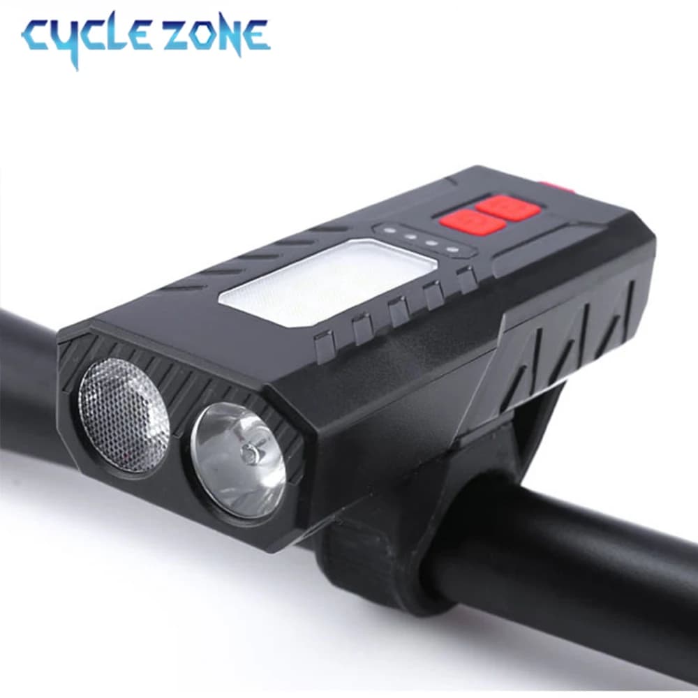 Luce per bici 700 lumen luce per bici ricaricabile USB anteriore T6 LED Super Bright 2400 mAh torcia frontale lanterna per bici