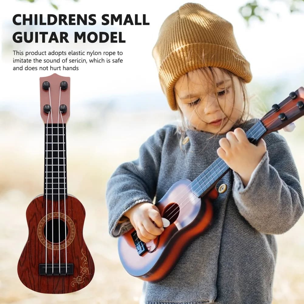 Ukulele Soprano a 4 Corde per Principianti, Strumento Musicale Educativo per Bambini, Giocattolo per l'Apprendimento Precoce