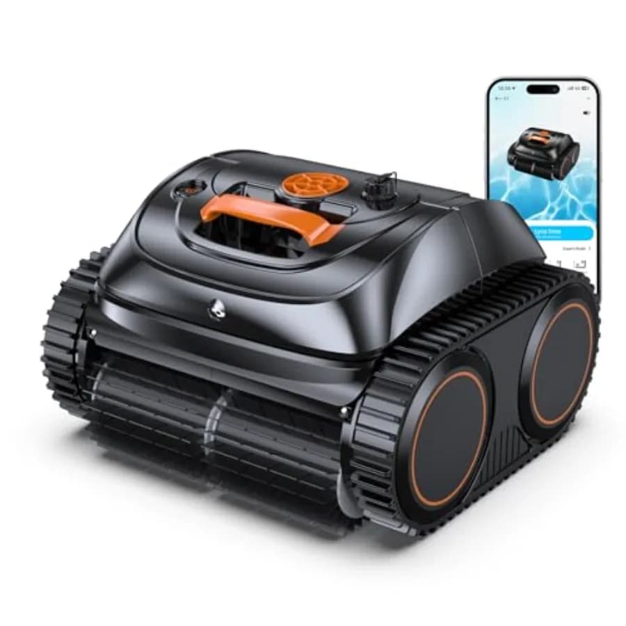 Aspirapolvere per piscine interrate e fuori terra: robot pulitore senza fili 4-in-1 con tripla motorizzazione per la pulizia di pareti e linea dell'acqua, supporto app O