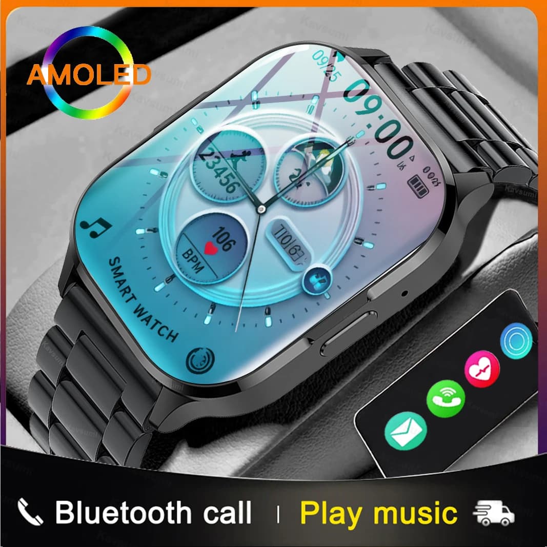 Nuovo Smartwatch Uomo Donna Schermo AMOLED Chiamata Bluetooth NFC Orologi sportivi salute Sport Bracciale intelligente uomo donna Smart Watch 2026