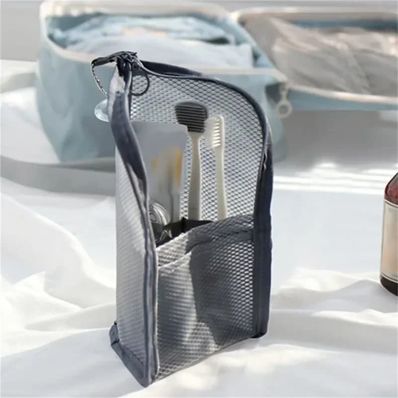 Portable Travel Cosmetic Bag Cosmetic Brush Bag Vertical Cosmetic Brush Holder Bag Waterproof Washing Bag