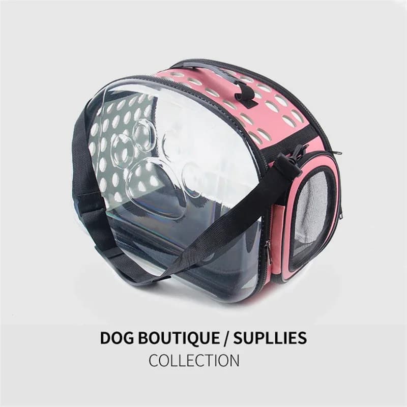 Borsa a tracolla per animali domestici Borsa per gatti da viaggio all'aperto Borsa traspirante per cuccioli e gattini Borsa a tracolla portatile trasparente con capsula