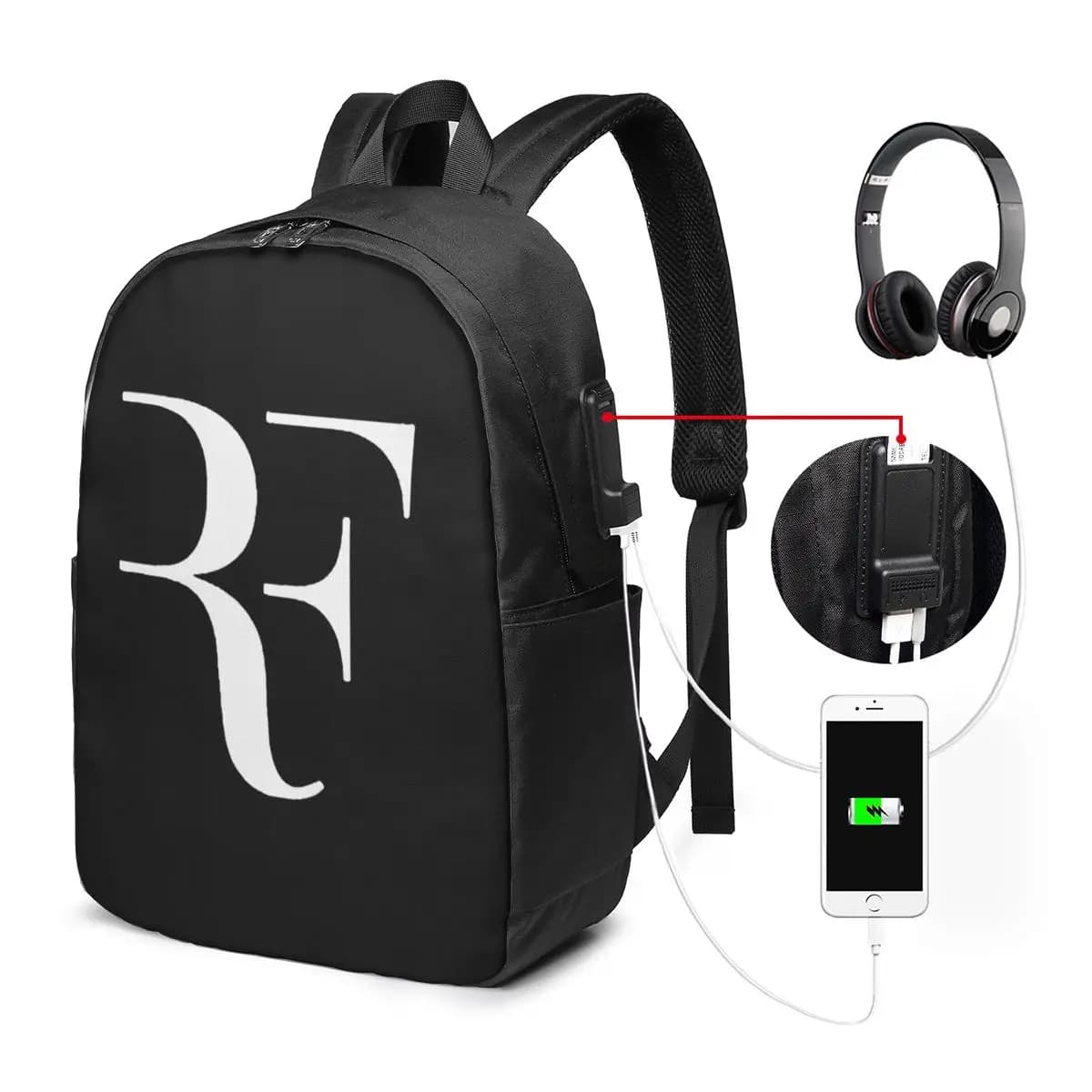 Zaino Roger Federer, borsa da viaggio per notebook, borsa per computer, borsa per studenti universitari, borsa per laptop, borse a tracolla per uomo e donna
