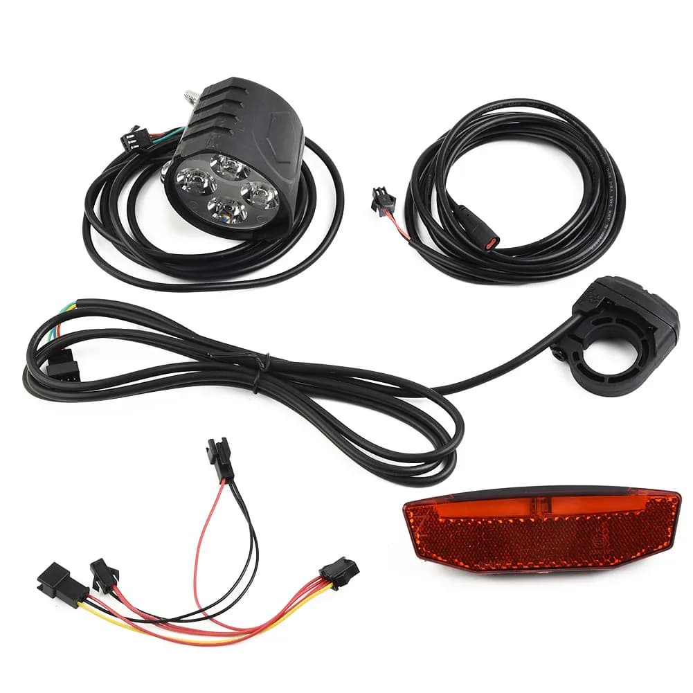 Parti Ebike PC + ABS 36V-60V 880-1640mm cavo luce bicicletta Set Ebike fanale posteriore DK226 cavo interruttore bici elettrica
