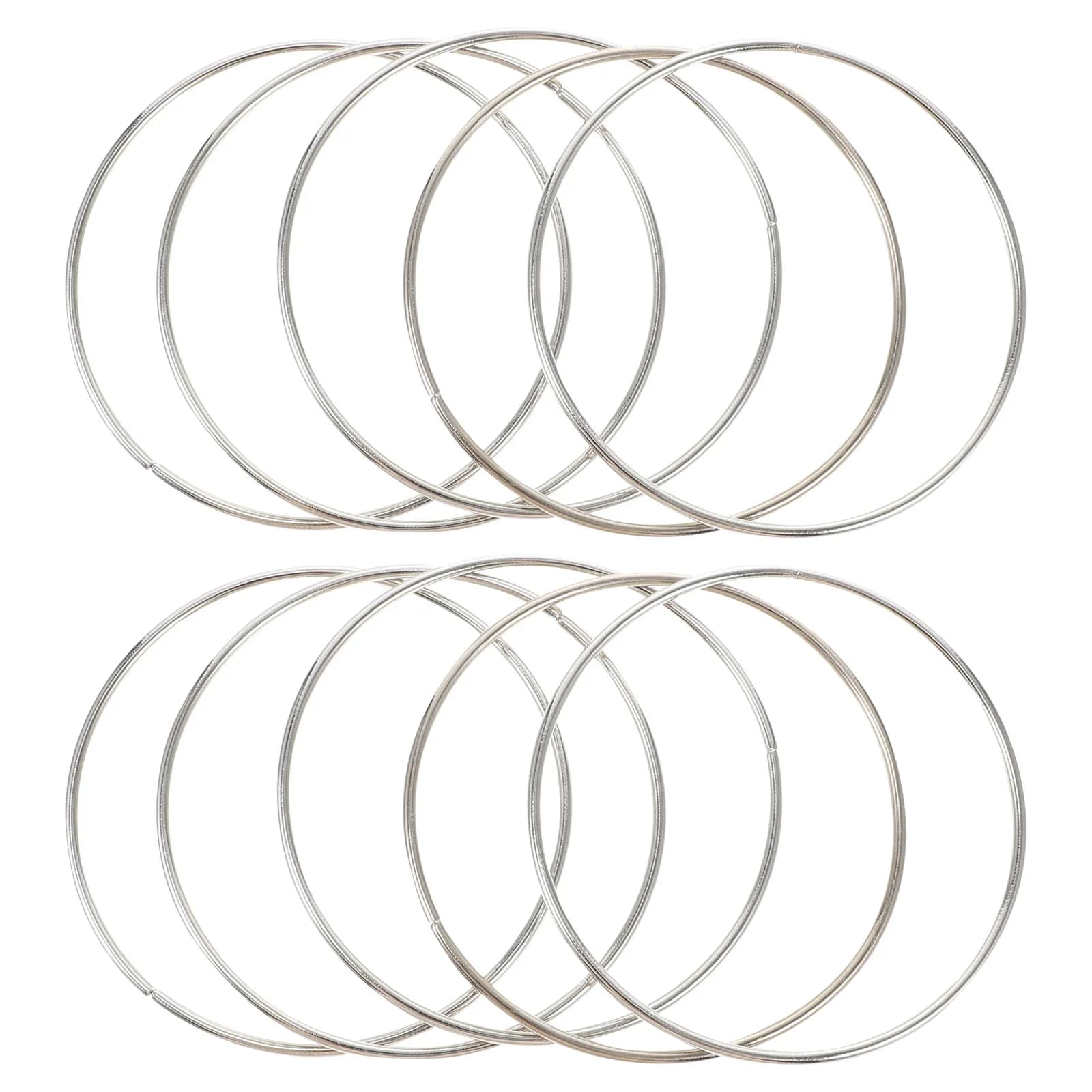 10Pcs 10Cm Round Metal Dreamcatcher Rings Smooth Non Deformable Craft Hoops for Dreamcatchers Macrame Yarn Wrapping Fabric