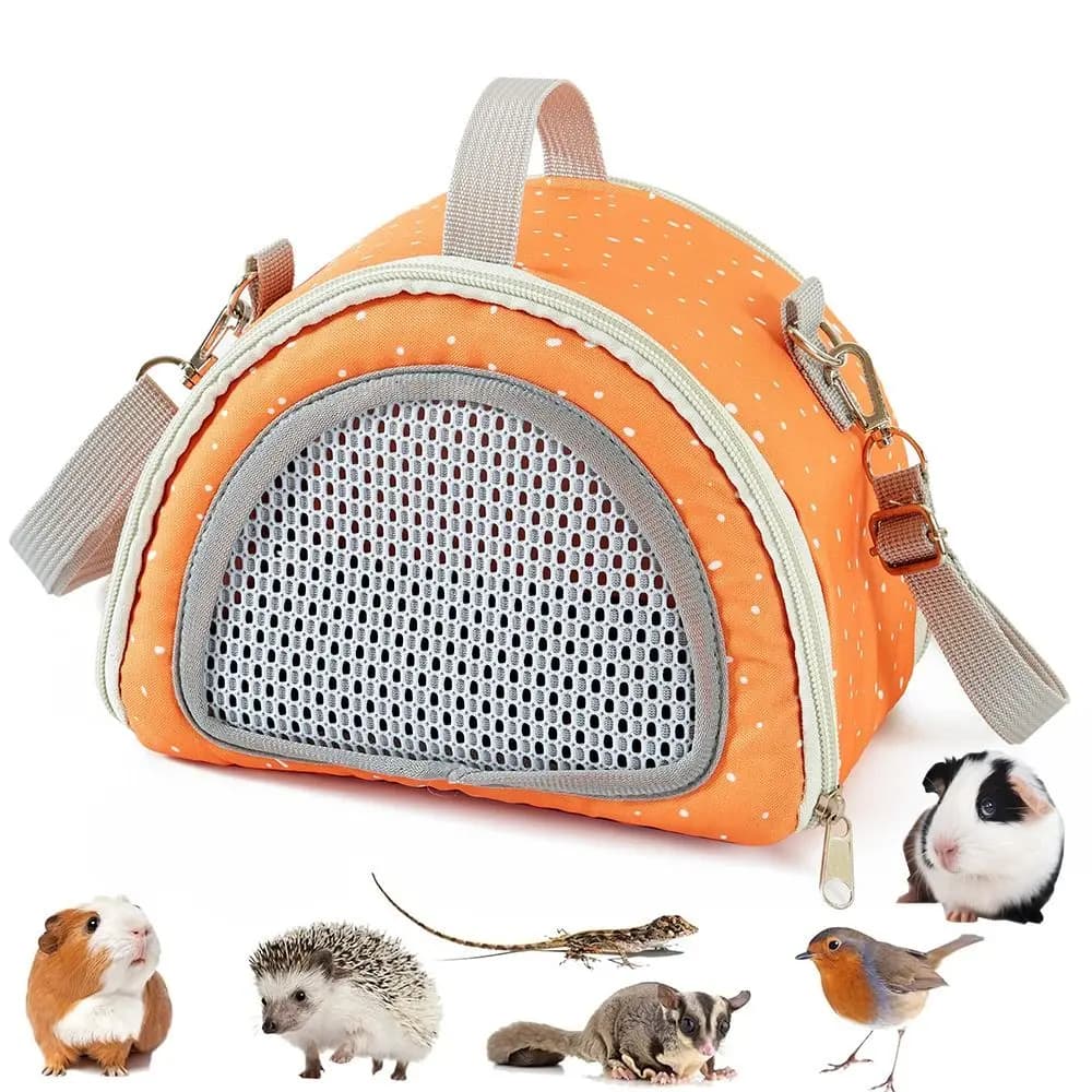 Breathable Portable Small Animal Carriers Adjustable Shoulder Strap with Handle Pet Carrying Pouch Comfortable Foldable